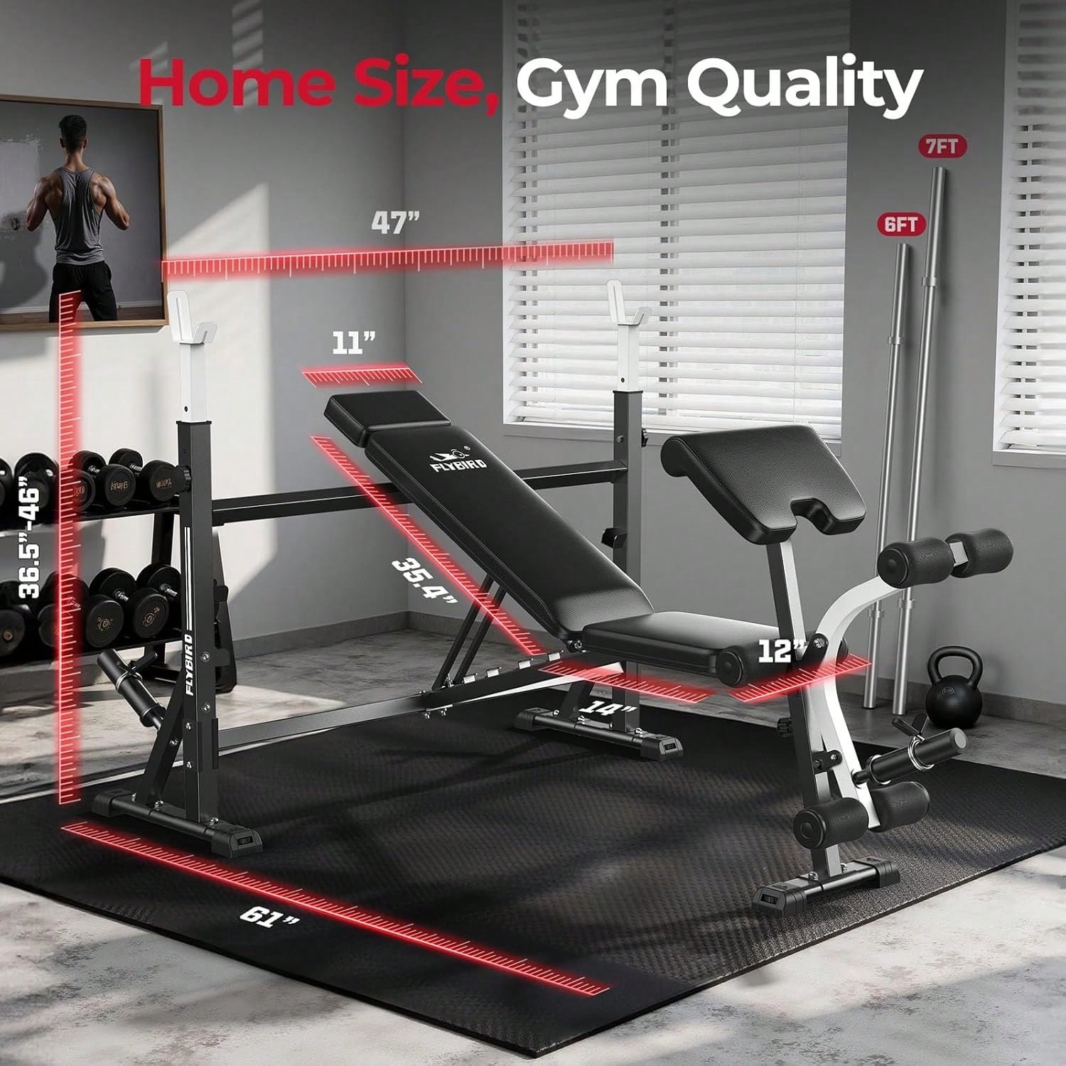 FLYBIRD Bangku Beban yang Dapa - Home Gym Leg Extension ulasan dan harga