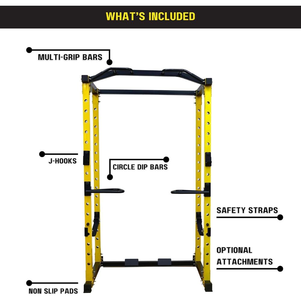 Rak Squat Power Cage ELevon un - Home Gym Power Rack ulasan dan harga