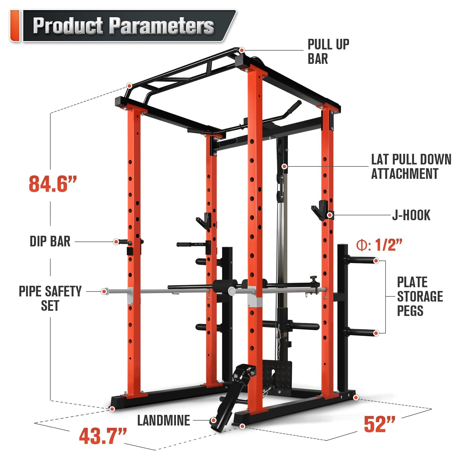 Rak Latihan Multifungsi Komers - Home Gym Power Rack ulasan dan harga