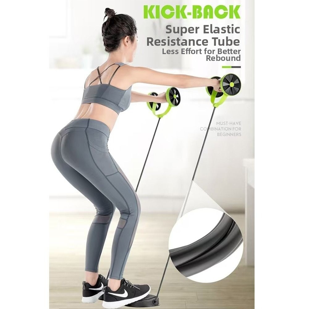 Alat Latihan Otot Perut Double - Ab Roller Wheel ulasan dan harga